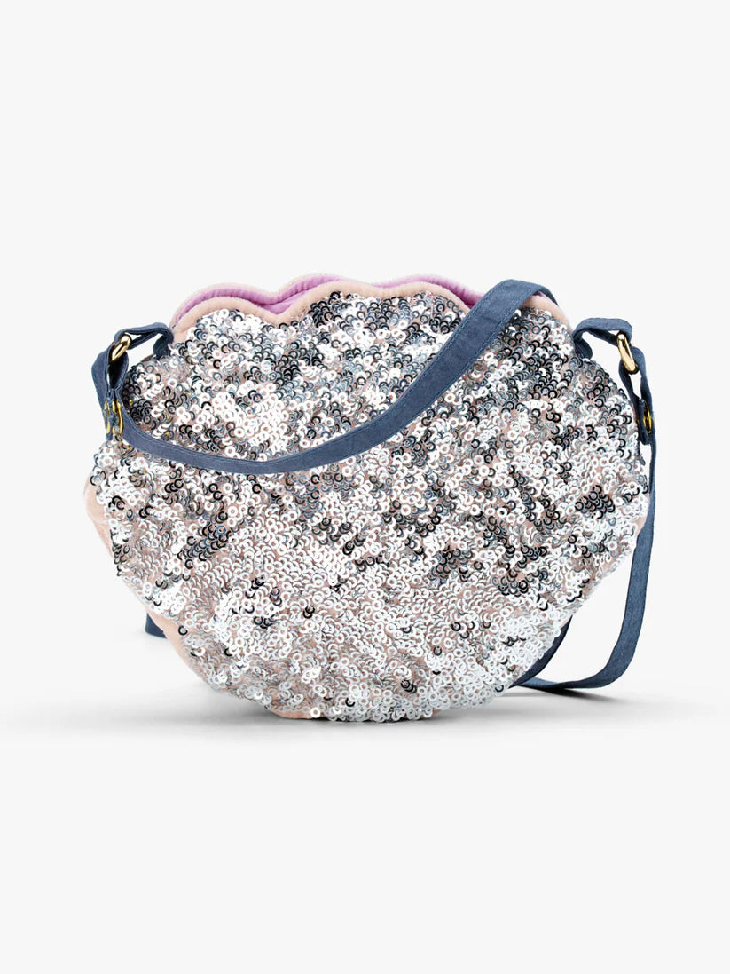 Shell Sequin Beaded Reversible Crossbody Bag