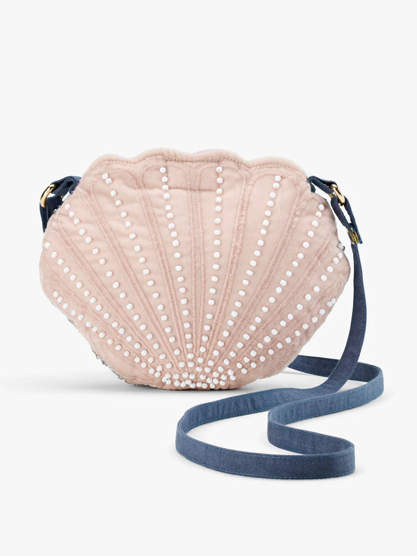 Shell Sequin Beaded Reversible Crossbody Bag