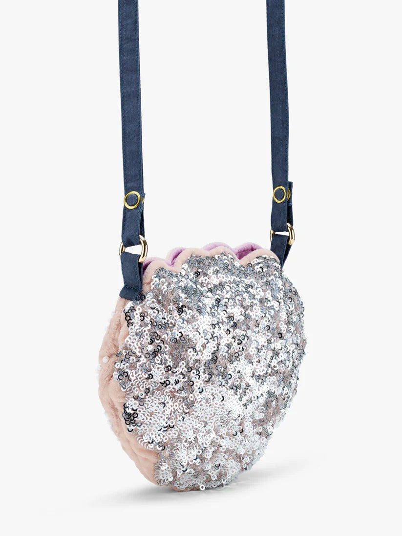 Shell Sequin Beaded Reversible Crossbody Bag