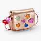 Heart and Star Gold Crossbody Bag