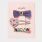 Sparkle Gem Hair Clip Set