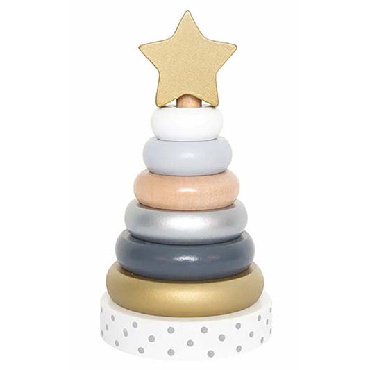 Jabadabado Wooden Stacking Tower - Silver