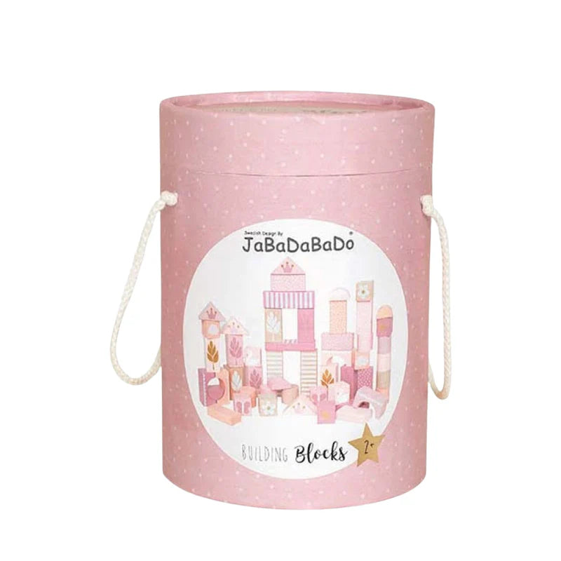 Jabadabado Wooden Building Blocks - Pink