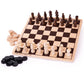 Draughts and Chess Wooden Set