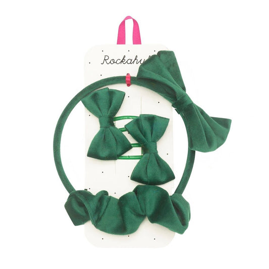 Velvet Bow School Set Green - Rockahula