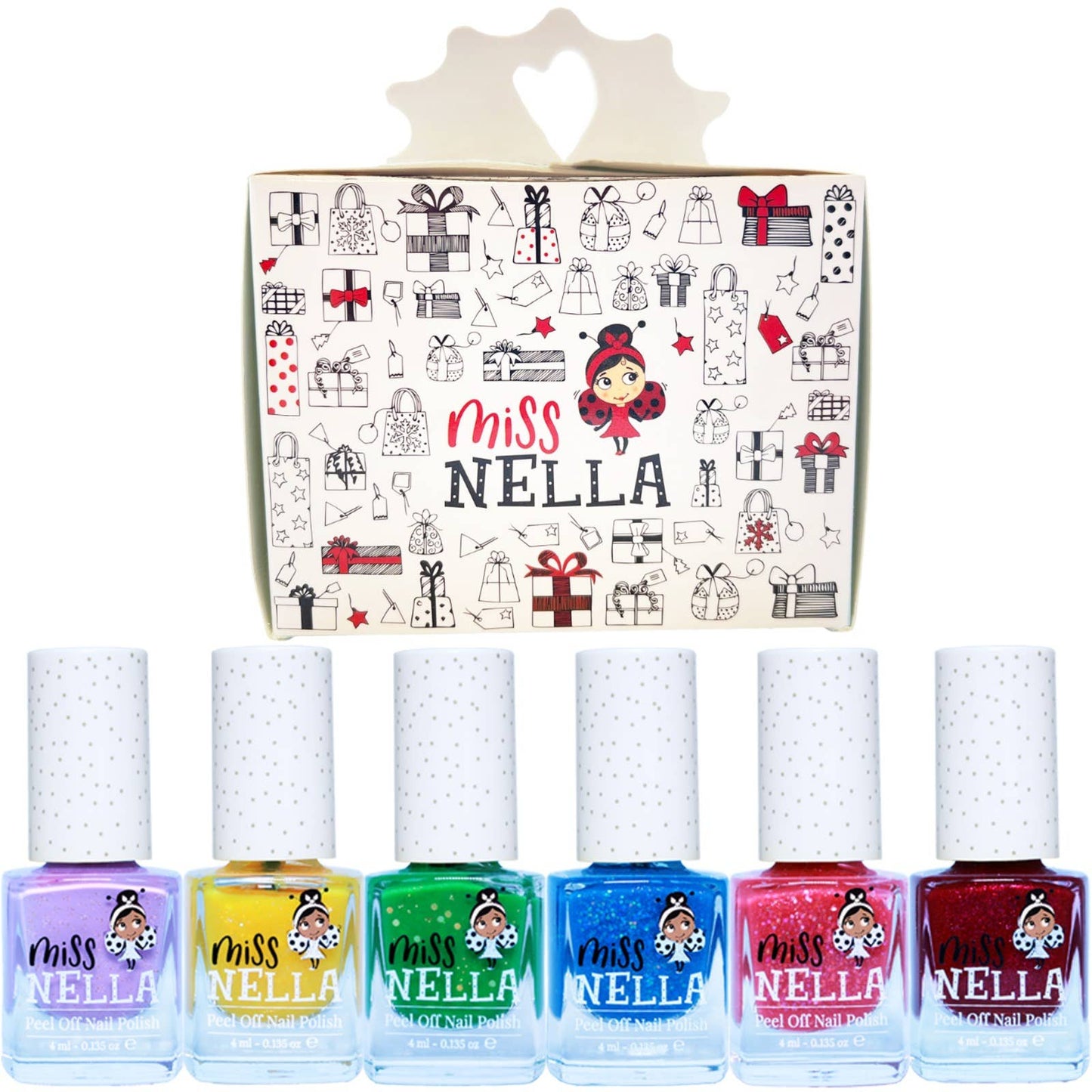 Christmas Glitters: 6-Pack Shiny Nail Polish by Miss Nella - Grace and Fox