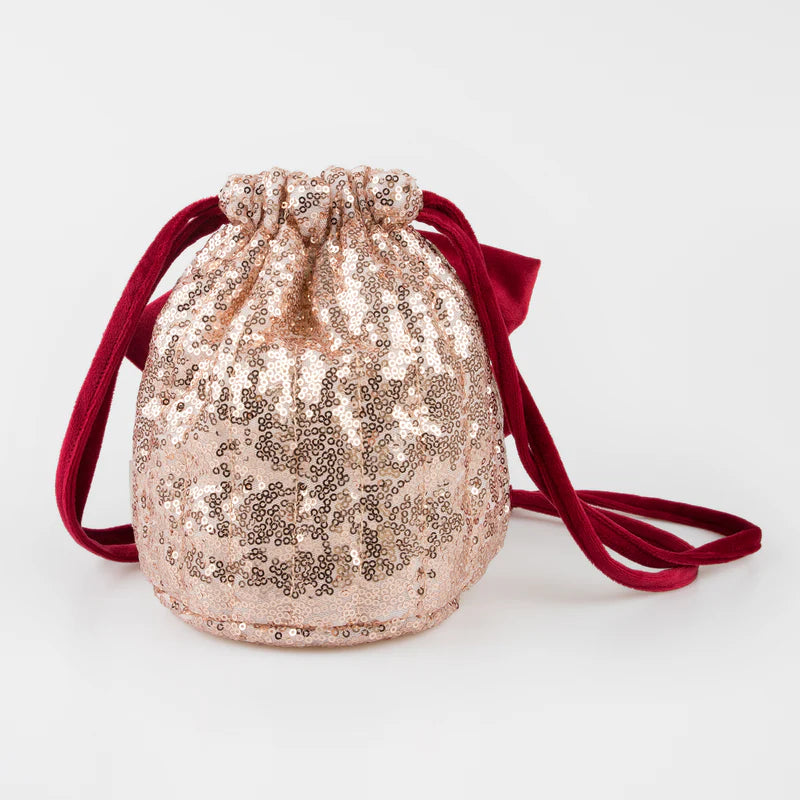 Pink Sequin Bow Bag By Meri Meri