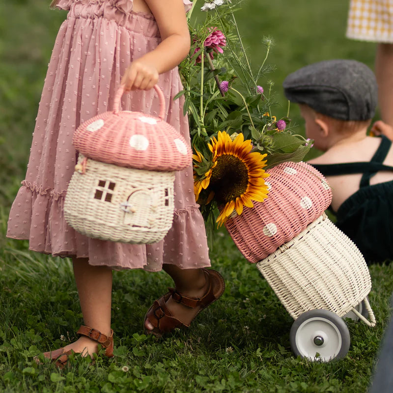 Rattan Mushroom Luggy - Musk - Grace and Fox