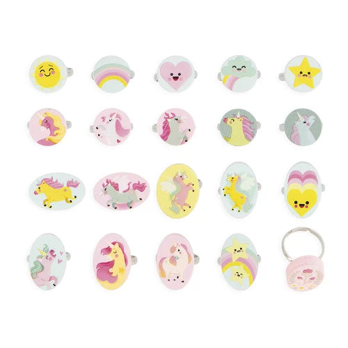 Janod - Unicorn 20 Adjustable Ring Set - Grace and Fox