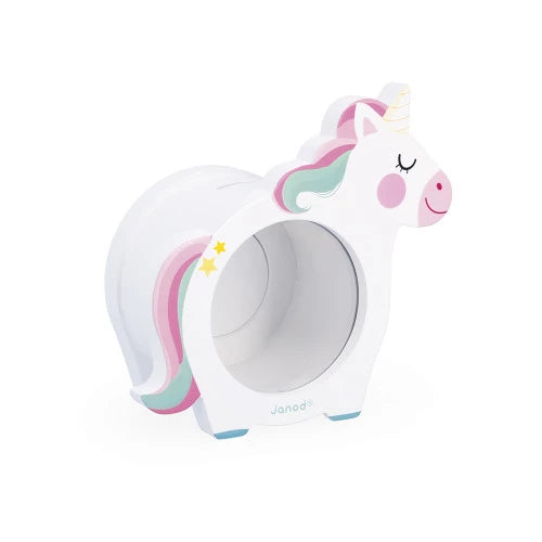 Janod Wooden Unicorn Money Box