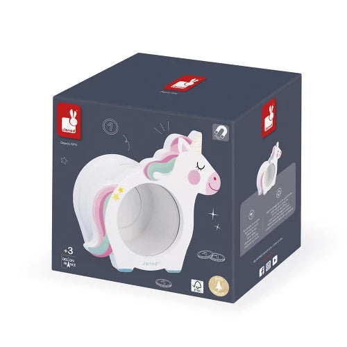 Janod Wooden Unicorn Money Box