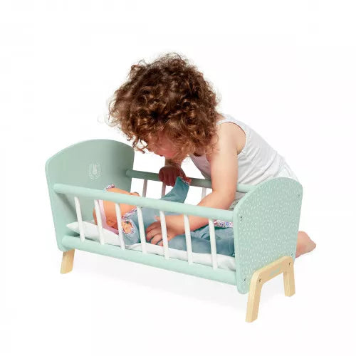 Janod Wooden Doll Cot Bed - Zen