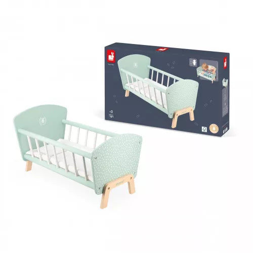 Janod Wooden Doll Cot Bed - Zen